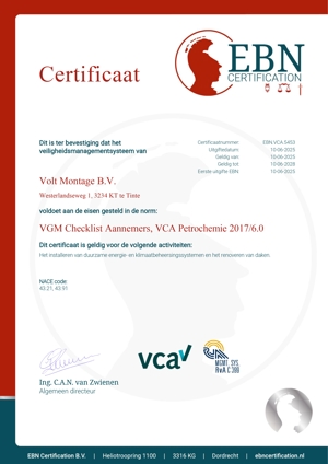 VCA P Certificaat