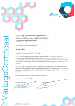 Ervaringscertificaat